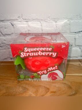 Sunny Days Jumbo Squeezy Strawberry Squishy Toy